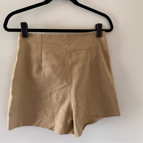 Sezane Light Beige Nick Shorts 38/6 - Picture 4 of 6